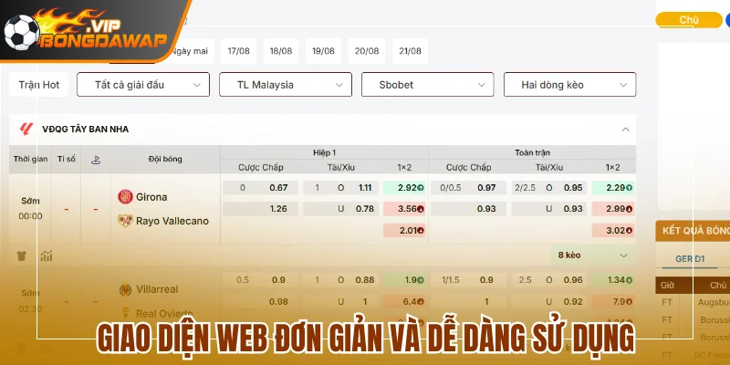 Giao diện web cực kỳ đơn giản và dễ dàng sử dụng